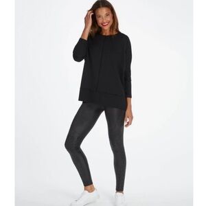 SPANX PERFECT LENGTH DOLMAN SWEATSHIRT size small in black